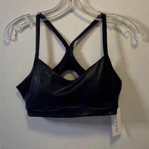Athleta Women's Sleek Black Sports Bra Medium